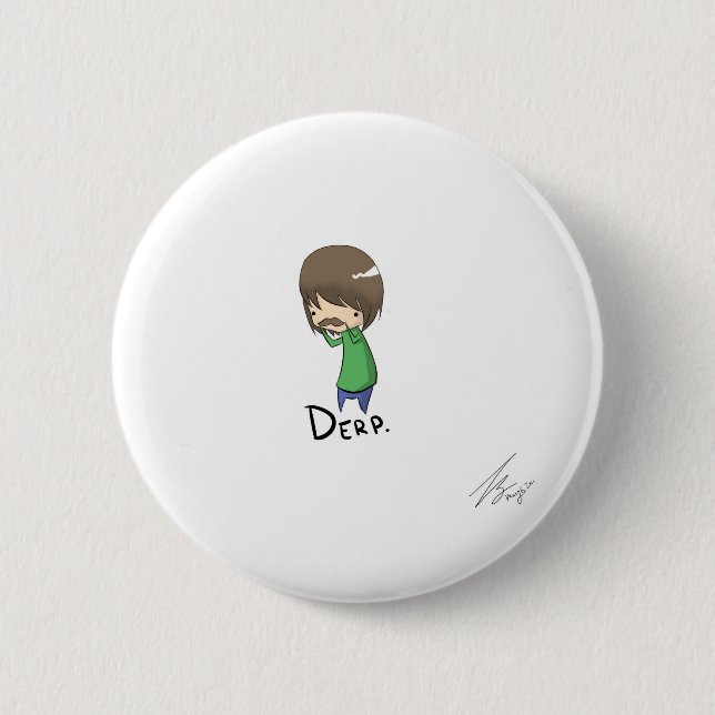 Badge Rond 5 Cm moustache i vous une question (Devant)