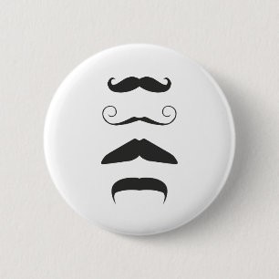 Badge Rond 5 Cm Moustache multiple