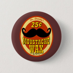 Badge Rond 5 Cm Moustache Wax de Dr. Dandy's