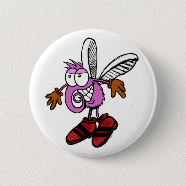 Badge Rond 5 Cm Moustique (Devant)
