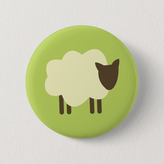 Badge Rond 5 Cm Mouton (Devant)