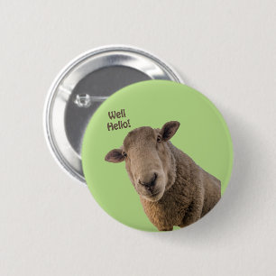 Badge Rond 5 Cm Mouton