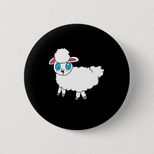 Badge Rond 5 Cm Mouton aux grands yeux