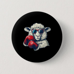 Badge Rond 5 Cm Mouton de boxe Gants de boxe Lamb Boxing Kickboxin