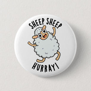 Badge Rond 5 Cm Mouton Mouton Hurray Amusant Animal Pun