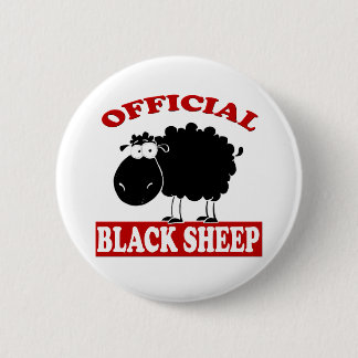 Badge Rond 5 Cm Mouton noir