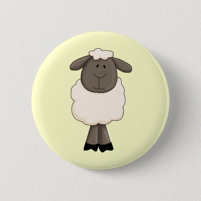 Badge Rond 5 Cm Moutons (Devant)