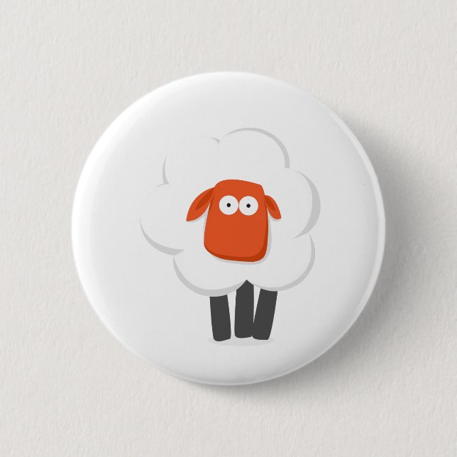 Badge Rond 5 Cm Moutons (Devant)