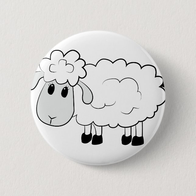 Badge Rond 5 Cm Moutons (Devant)