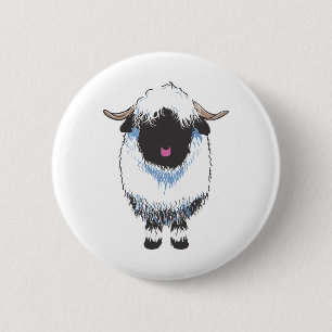 BADGE ROND 5 CM MOUTONS DU VALAIS BLACKNOSE