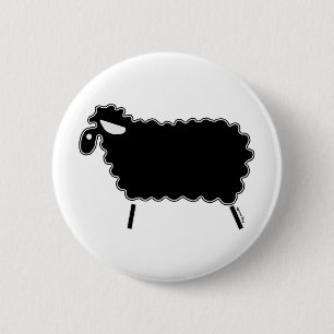 Badge Rond 5 Cm Moutons noirs