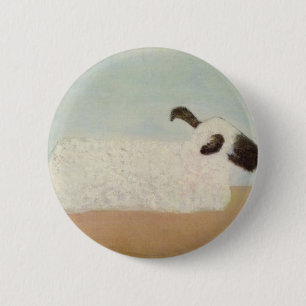 Badge Rond 5 Cm Moutons (par Milton Avery)