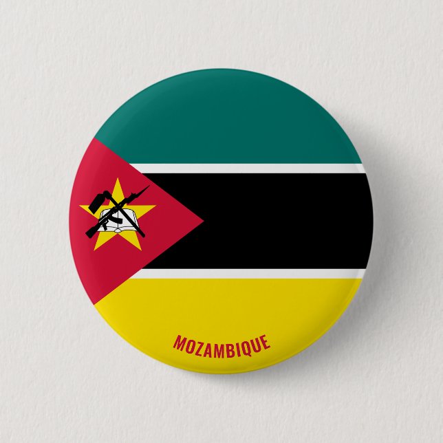 Badge Rond 5 Cm Mozambique Drapeau mignon Patriotique (Devant)