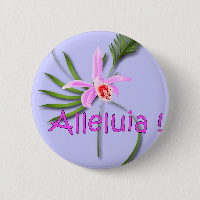 Badge Rond 5 Cm MP d'alléluia (Devant)