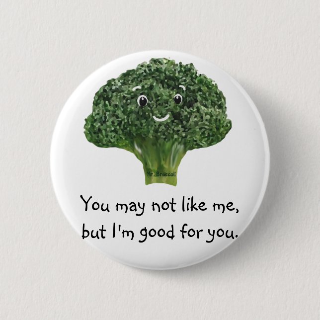 Badge Rond 5 Cm Mr.Broccoli (Devant)