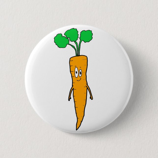 Badge Rond 5 Cm Mr.Carrot dans le blanc (Devant)
