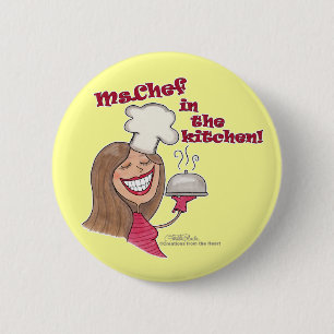 Badge Rond 5 Cm Ms.Chef dans la cuisine