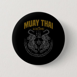 Badge Rond 5 Cm Muay Thai Art Twin Tigers Muay Thai Fighter Mixed 