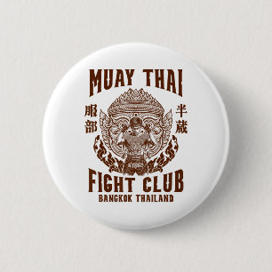 Badge Rond 5 Cm Muay Thai Boxer Boxer Boxer Muay Thai Figh