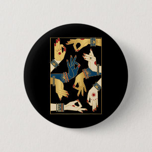Badge Rond 5 Cm Mudras de danse classique indienne Bharatanatyam s