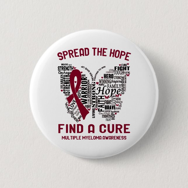 Badge Rond 5 Cm Multiple Myeloma Awareness Month Ribbon Gifts (Devant)