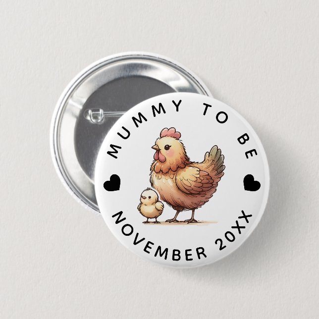 BADGE ROND 5 CM MUMMMY À ÊTRE (Devant & derrière)