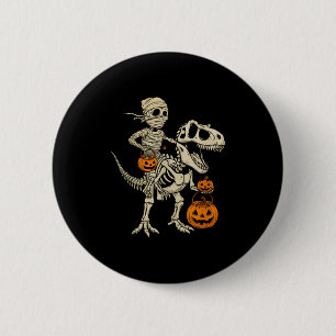 Badge Rond 5 Cm Mummy Skeleton équitation Dinosaur T Rex Enfants g