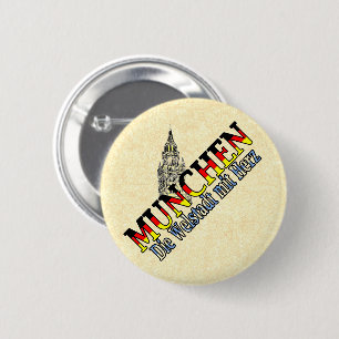 Badge Rond 5 Cm Munich Bavière Allemagne