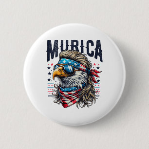 Badge Rond 5 Cm Mur du 4 juillet patriotique drôle aigle 4 juillet