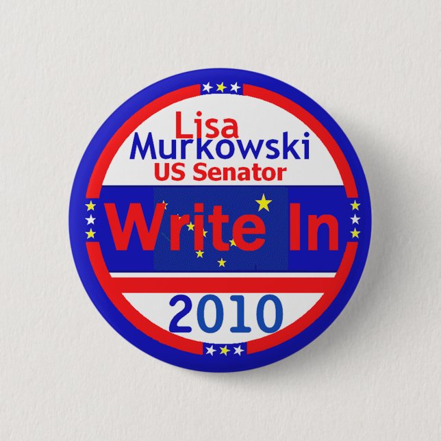 Badge Rond 5 Cm MURKOWSKI écrivent dans le bouton (Devant)
