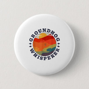 Badge Rond 5 Cm Murmureur de marmotte Rétro Vintage Animal Marmott