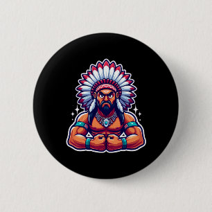 Badge Rond 5 Cm Muscles Flexants indiens Chef - Fan Lover Bodybuil