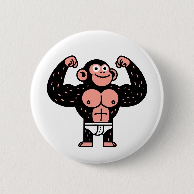 Badge Rond 5 Cm Musculaire (Devant)