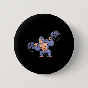 Badge Rond 5 Cm Musculation de gorille salle de sport formation bo