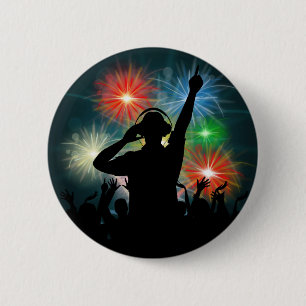 Badge Rond 5 Cm Music DJ button