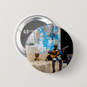 Badge Rond 5 Cm Music is the medicine of the mind