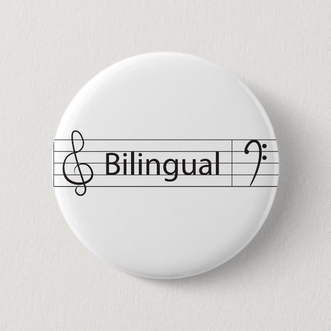 Badge Rond 5 Cm Musicien bilingue (Devant)