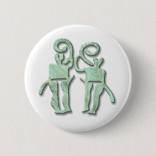 Badge Rond 5 Cm Musiciens-cuivre