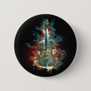 BADGE ROND 5 CM MUSIQUE