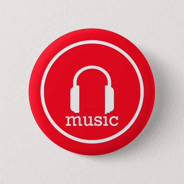 Badge Rond 5 Cm Musique (Devant)
