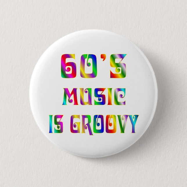Badge Rond 5 Cm musique 60s (Devant)