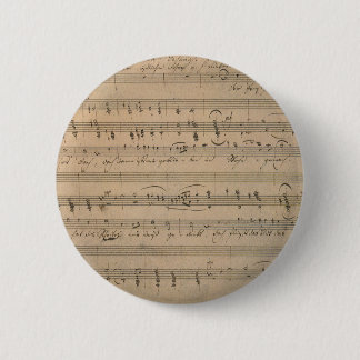 Badge Rond 5 Cm Musique ancienne sur feuilles de 1822, Chant du vi