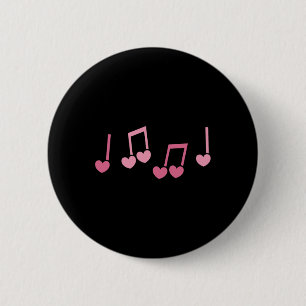 Badge Rond 5 Cm Musique Cœur Note De Musique Drôle Musicien Enfant