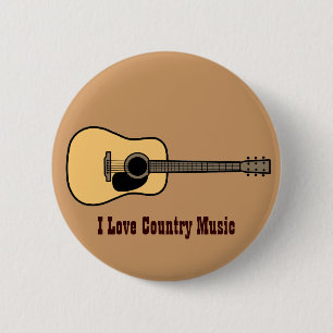 Badge Rond 5 Cm Musique country