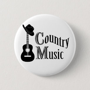 Badge Rond 5 Cm Musique country