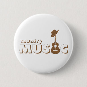 Badge Rond 5 Cm Musique country
