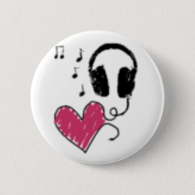 Badge Rond 5 Cm Musique d'amour (Devant)