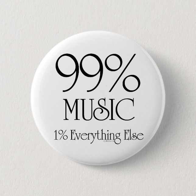 Badge Rond 5 Cm Musique de 99% (Devant)