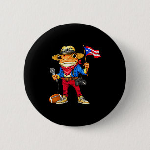 Badge Rond 5 Cm Musique de rue de la grenouille coqui de Porto Ric