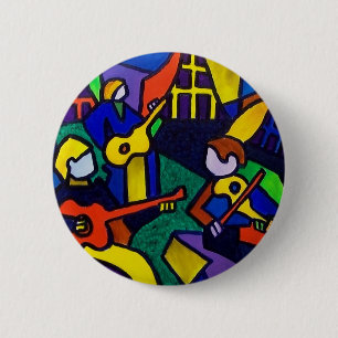 Badge Rond 5 Cm Musique heureuse